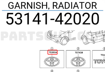 Toyota 5314142020 GARNISH RADIATOR