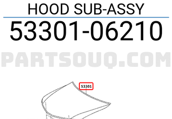 Toyota 5330106210 HOOD SUB-ASSY
