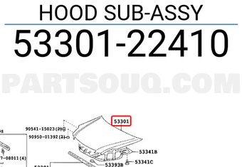 Toyota 5330122410 HOOD SUB-ASSY