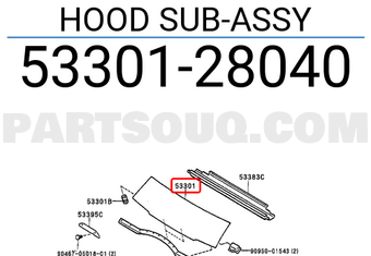 Toyota 5330128040 HOOD SUB-ASSY