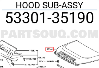 Toyota 5330135190 HOOD SUB-ASSY