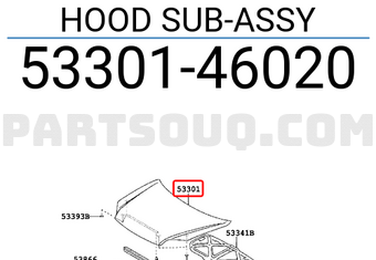 Toyota 5330146020 HOOD SUB-ASSY