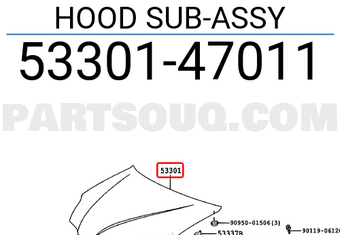Toyota 5330147011 HOOD SUB-ASSY