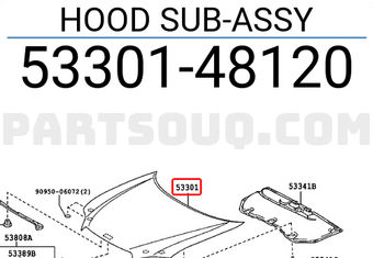 Toyota 5330148120 HOOD SUB-ASSY