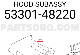 Toyota 5330148220 HOOD SUBASSY