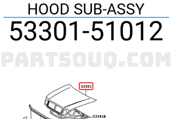 Toyota 5330151012 HOOD SUB-ASSY
