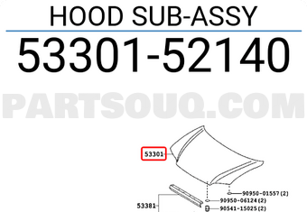 Toyota 5330152140 HOOD SUB-ASSY