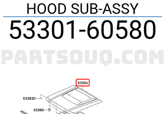 Toyota 5330160580 HOOD SUB-ASSY