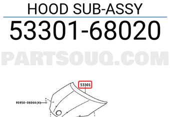 Toyota 5330168020 HOOD SUB-ASSY