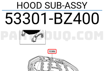 Toyota 53301BZ400 HOOD SUB-ASSY