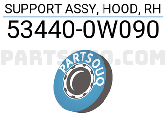 Toyota 534400W090 SUPPORT ASSY, HOOD, RH