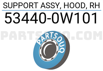 Toyota 534400W101 SUPPORT ASSY, HOOD, RH