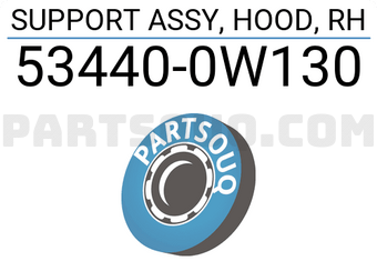 Toyota 534400W130 SUPPORT ASSY, HOOD, RH