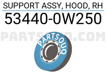 Toyota 534400W250 SUPPORT ASSY, HOOD, RH