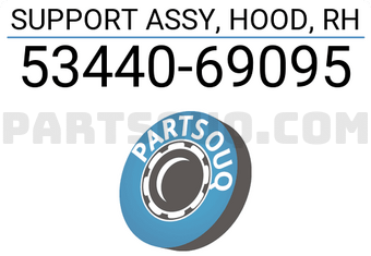 Toyota 5344069095 SUPPORT ASSY, HOOD, RH