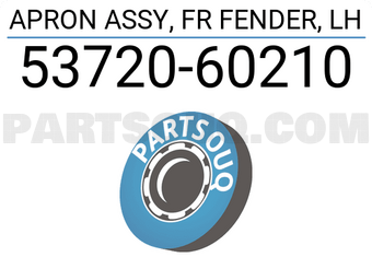 Toyota 5372060210 APRON ASSY, FR FENDER, LH