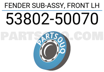 Toyota 5380250070 FENDER SUB-ASSY, FRONT LH