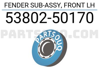 Toyota 5380250170 FENDER SUB-ASSY, FRONT LH