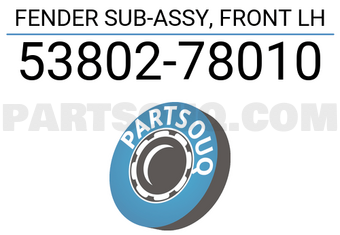 Toyota 5380278010 FENDER SUB-ASSY, FRONT LH