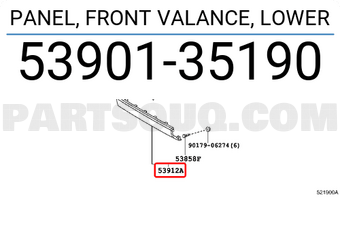 Toyota 5390135190 PANEL, FRONT VALANCE, LOWER