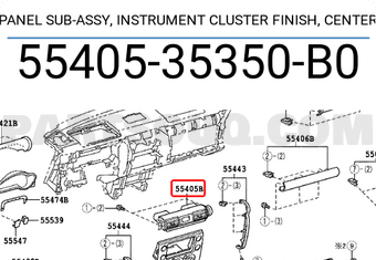 Toyota 5540535350B0 PANEL SUB-ASSY, INSTRUMENT CLUSTER FINISH, CENTER