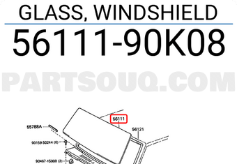 Toyota 5611190K08 GLASS, WINDSHIELD