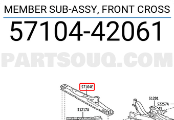 Toyota 5710442061 MEMBER SUB-ASSY, FRONT CROSS