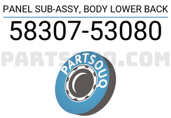 Toyota 5830753080 PANEL SUB-ASSY, BODY LOWER BACK