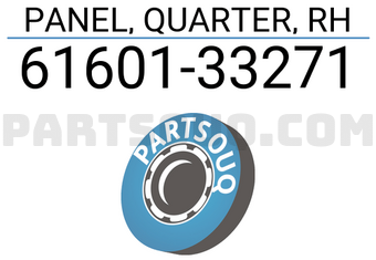 Toyota 6160133271 PANEL, QUARTER, RH