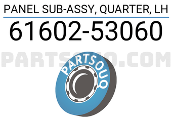 Toyota 6160253060 PANEL SUB-ASSY, QUARTER, LH
