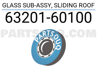 Toyota 6320160100 GLASS SUB-ASSY, SLIDING ROOF