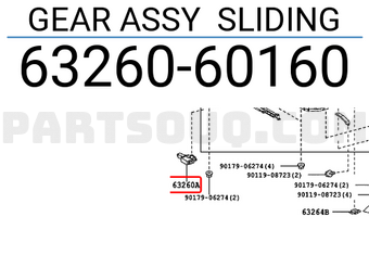 Toyota 6326060160 GEAR ASSY SLIDING