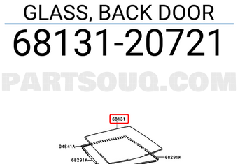 Toyota 6813120721 GLASS, BACK DOOR
