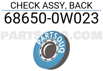 Toyota 686500W023 CHECK ASSY, BACK