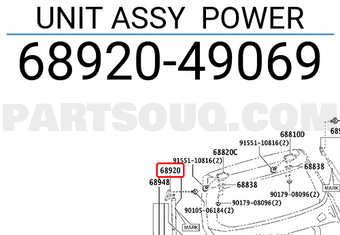 Toyota 6892049069 UNIT ASSY POWER