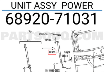 Toyota 6892071031 UNIT ASSY POWER