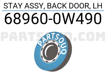 Toyota 689600W490 STAY ASSY, BACK DOOR, LH