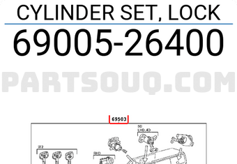Toyota 6900526400 CYLINDER SET, LOCK