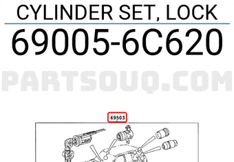 Toyota 690056C620 CYLINDER SET, LOCK
