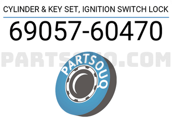 Toyota 6905760470 CYLINDER & KEY SET, IGNITION SWITCH LOCK