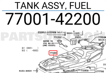 Toyota 7700142200 TANK ASSY, FUEL