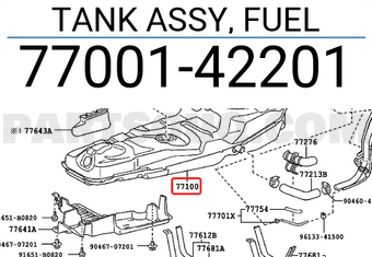 Toyota 7700142201 TANK ASSY, FUEL