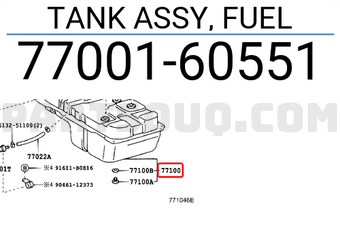Toyota 7700160551 TANK ASSY, FUEL