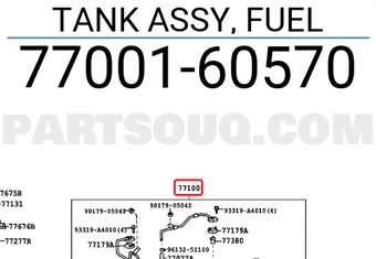 Toyota 7700160570 TANK ASSY, FUEL