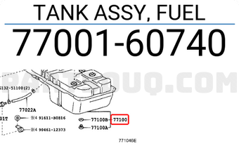 Toyota 7700160740 TANK ASSY, FUEL