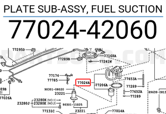 Toyota 7702442060 PLATE SUB-ASSY, FUEL SUCTION