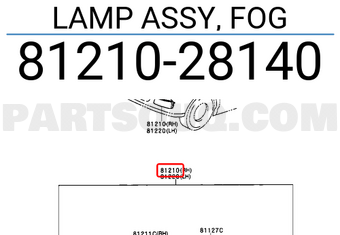 Toyota 8121028140 LAMP ASSY, FOG
