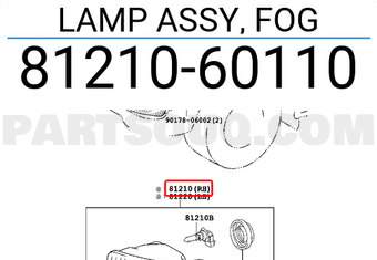 Toyota 8121060110 LAMP ASSY, FOG