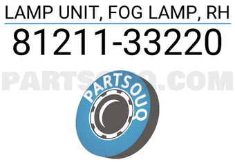 Toyota 8121133220 LAMP UNIT, FOG LAMP, RH
