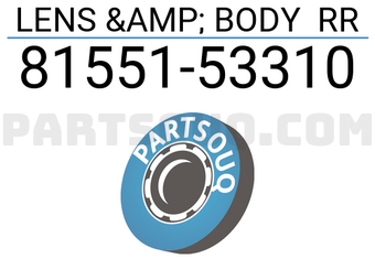 Toyota 8155153310 LENS & BODY RR